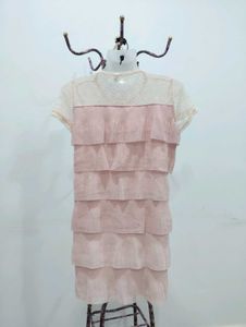Pink Layered Shift Mini Dress