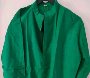 Green Cotton Kurta