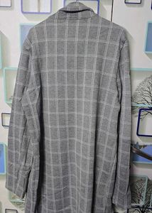 Gray Plaid Duster coat