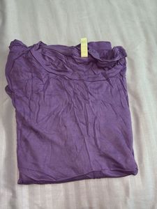 Purple Lace Sleeve Top