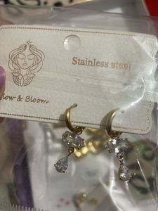 Gold Drop Huggie Earrings