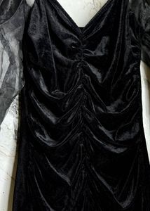 Black Velvet Mini Dress