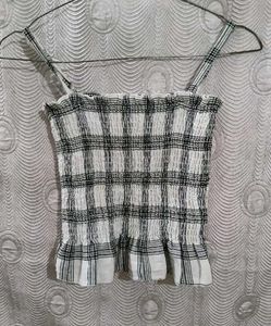 Plaid Ruffle Crop Top