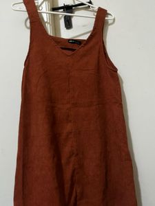 Rust Overall Dress : Feels Like A Burnt Orange