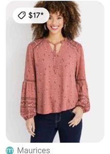 Branded Floral Print Balloon Sleeve Blouse