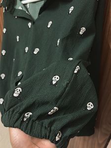 Panda Print Button-Down Shirt