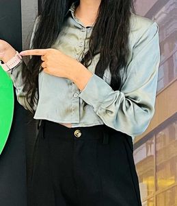 Zara satin Green Shirt