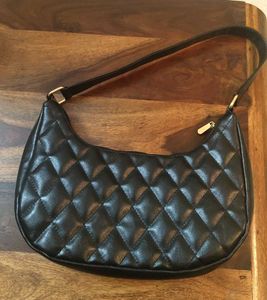 Fastrack Black Quilted Shoulder Bag