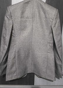 Black Jet Slim Fit Ethnic Blazer For Men