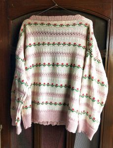 URBANIC Floral Knit Cardigan