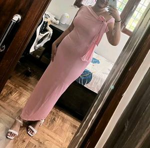 Elegant Pink Maxi Dress