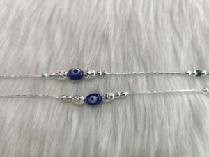 Evil Eye Pure Silver Payal For Women&#39;s