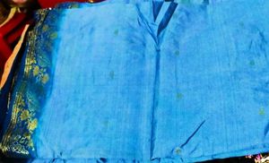 Blue border Saree