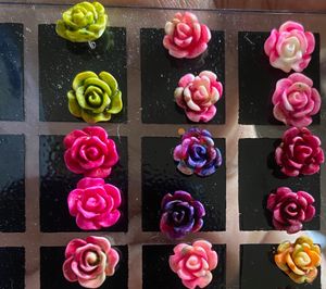 Floral Stud Set Of 14pcs
