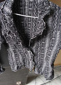 Patterned Black &amp; White Jacket