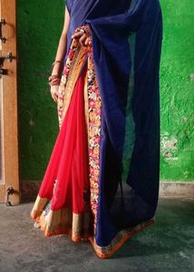 NAVY BLUE COLOUR COTTON SILK SAREE...