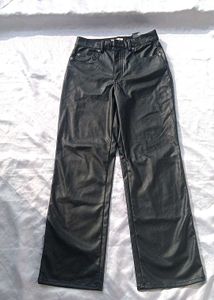 Brand New (H&amp;M)Black Leather Flared Pant
