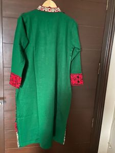 Elegant Green woollen Kurta (xl)