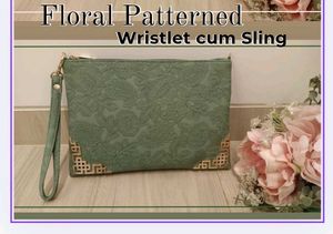 Floral patterned Wristlet cum Sling