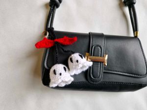 Crochet Ghost bag Charm