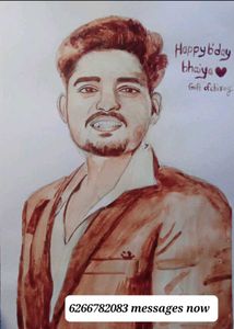 Blood Painting Handmade Draw