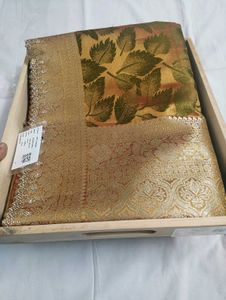 Bridal tissue Silk Saree with Swarovski work