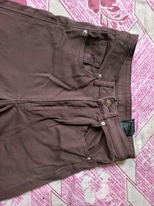 H &amp; M Women Brown Wide Twill Trouser