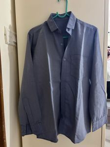Men's Greyish Blue Shirt