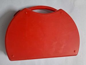 Vintage Red Plastic Lunchbox