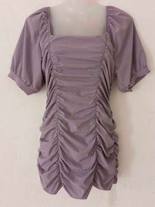 DOUBLE RUCHED BODYCON DRESS