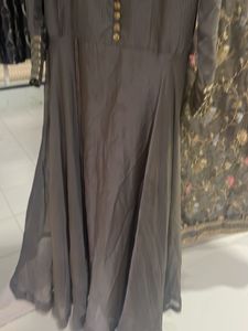 grey umbrella wid full length embroidery dupatta