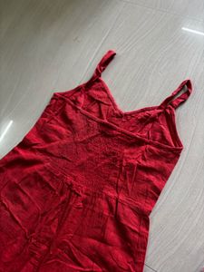 A Line Cotton Midi Dress