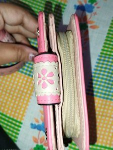 Pink Floral Accent Wallet