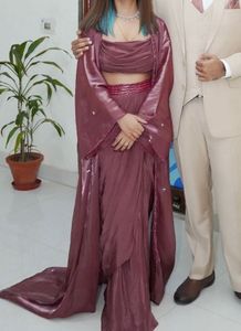CO Ord Set With Cape From Kalki Fashion