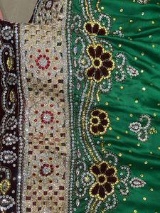 Emerald Green Diamond Work Saree