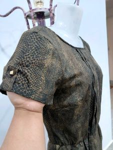 Snakeskin Print Mini Dress