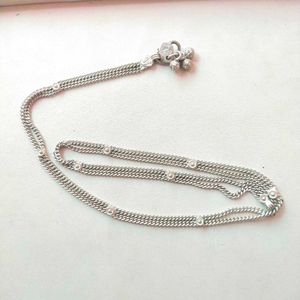 AJ97 Pure Silver Double Line Kids Kamarbandh Chain