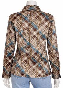 Patterned Button-Up Shirt