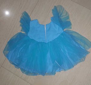 Elegant Sky Blue Embellished Evening Gown