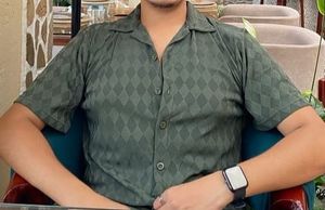 Patterned Casual Shirt Men