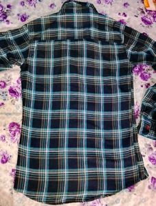 Plaid Button Down Shirt (L)