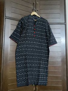 Women Black Printed Elegant Kurta