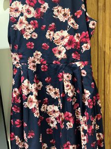 Half Sleeves Floral Dress