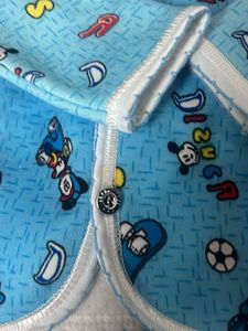 Warm Blue Sweatshirt Sweatpants Cap N Bib Set
