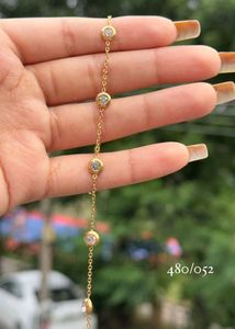 Gold Bracelet with Crystals