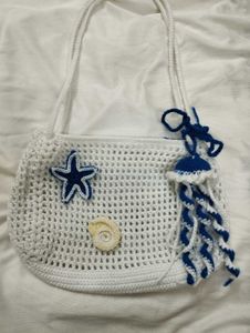 !! Price Drop !! Crocheted Coastal Shoulder Bag