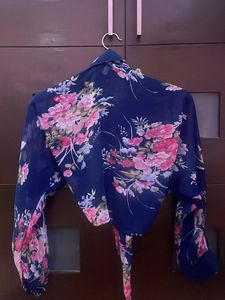 Floral Tie-Front Top
