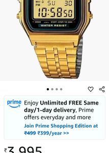 Vintage Casio Gold Digital Watch