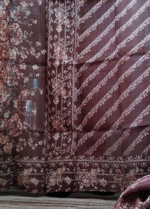 Maroon Floral Delight Women Saree