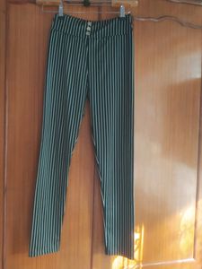 Striped High-Waisted Pants